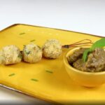 POLPETTE DI SGOMBRO CON CREMA DI MELANZANE